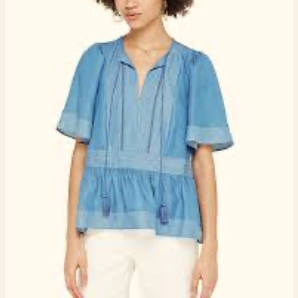 Kate Spade Indigo Railroad Chambray
Tassel Top L